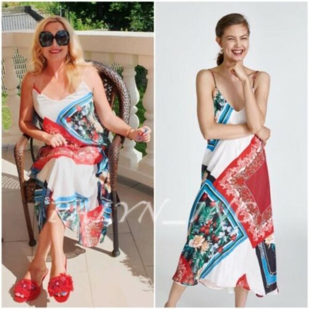 ❤️❤️ZARA PRINTED DRESS WITH STRAPS - Picture 2 of 8